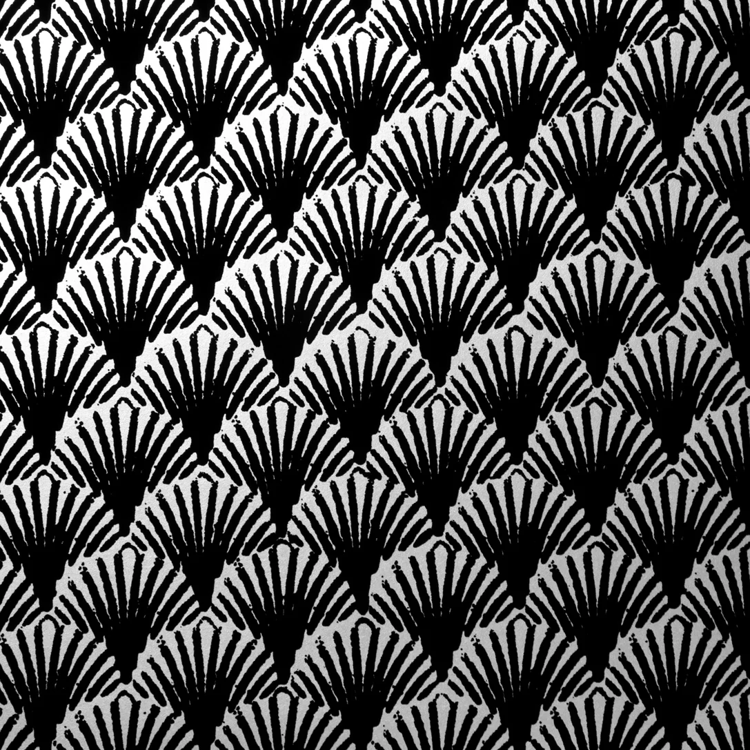 Art Deco Fans Flocked Wallpaper - Image 2