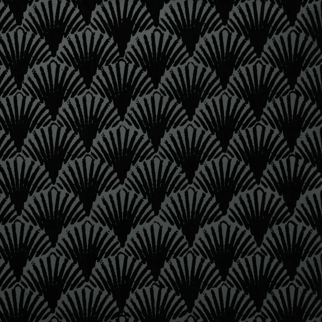 Art Deco Fans Flocked Wallpaper - Image 4