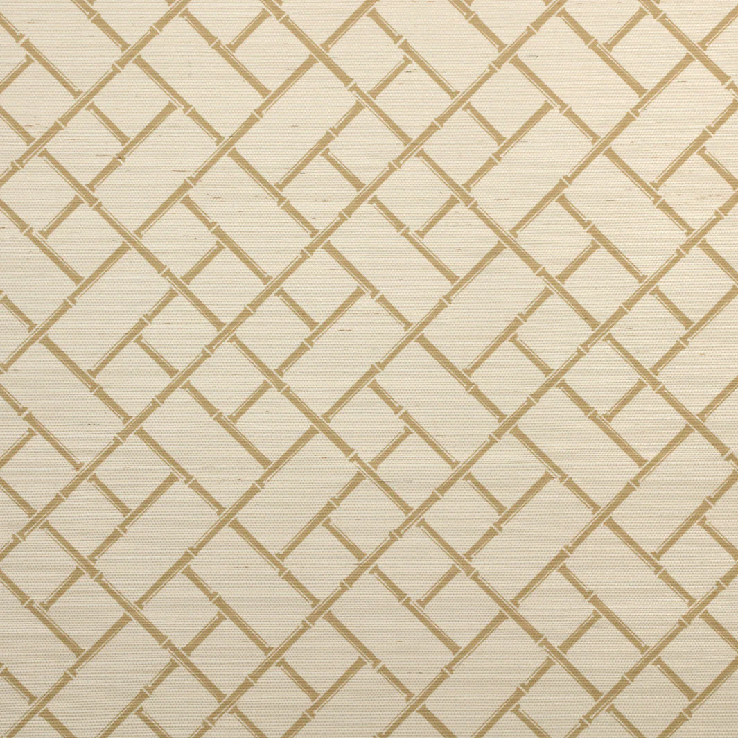 Bamboo Lattice Grasscloth Wallpaper