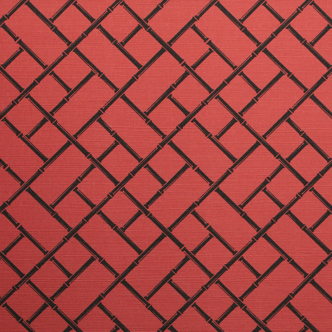 Bamboo Lattice Grasscloth Wallpaper - Image 2