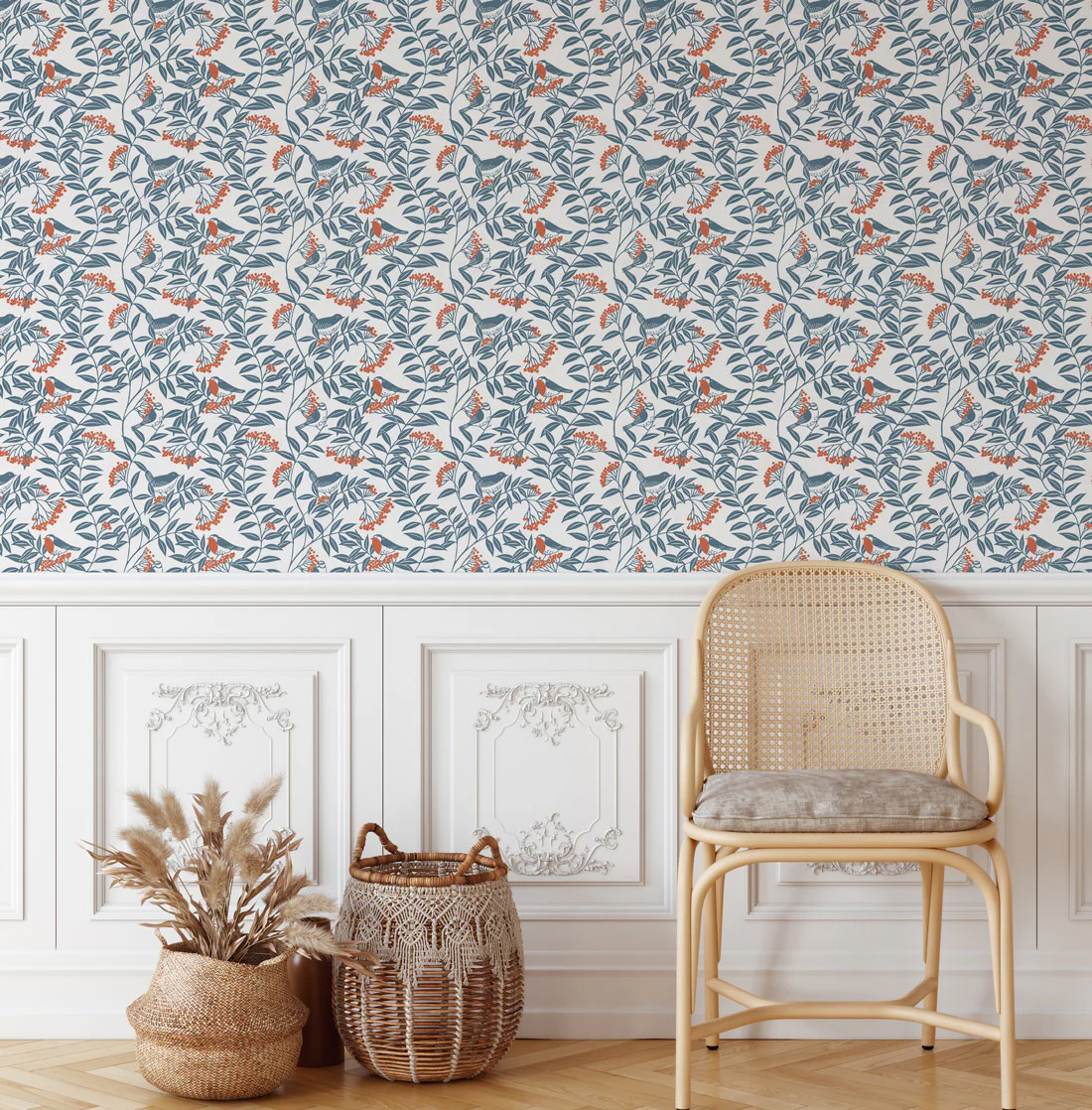 Birds in the Rowan Tree Wallpaper - Image 3
