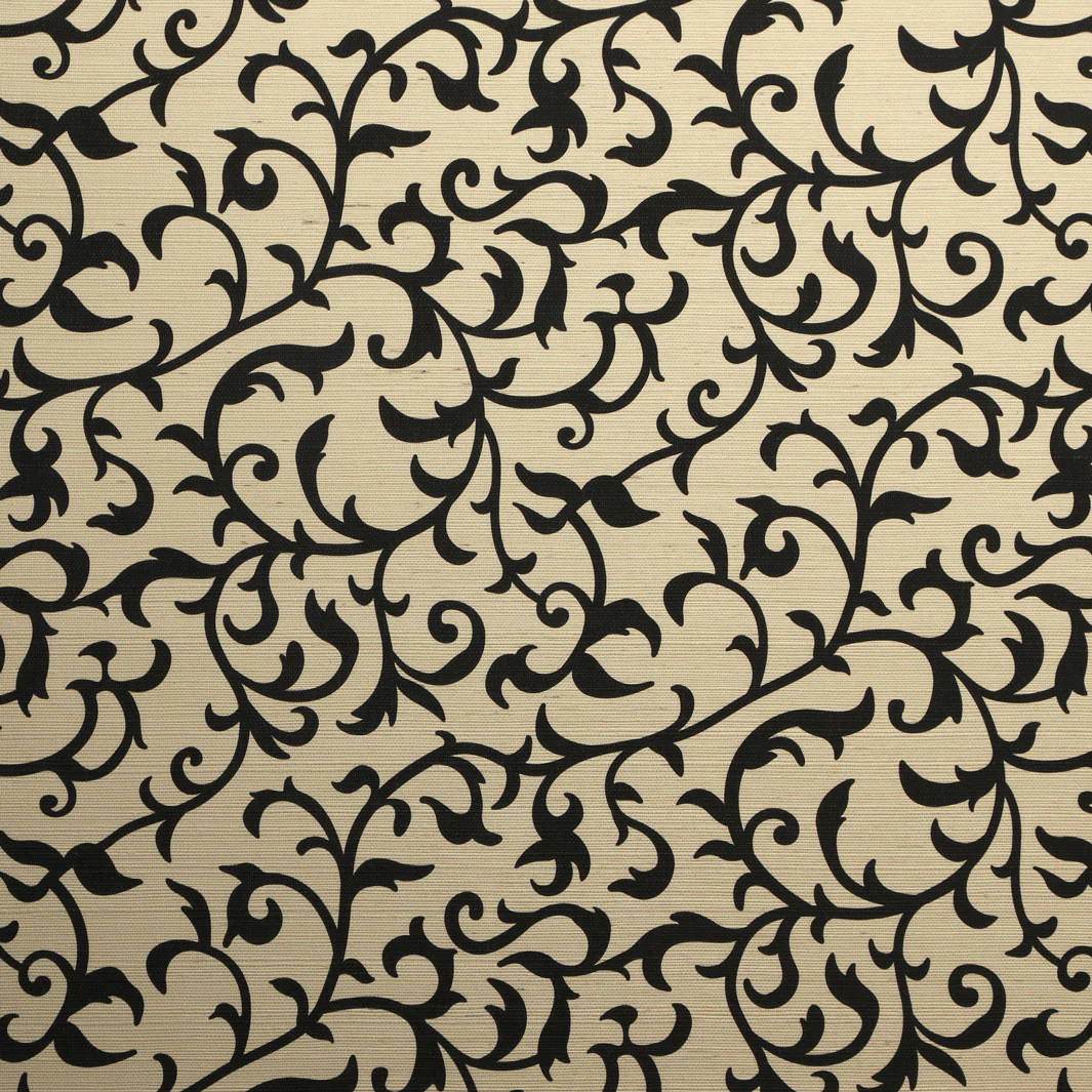 Climbing Vine Grasscloth Wallpaper