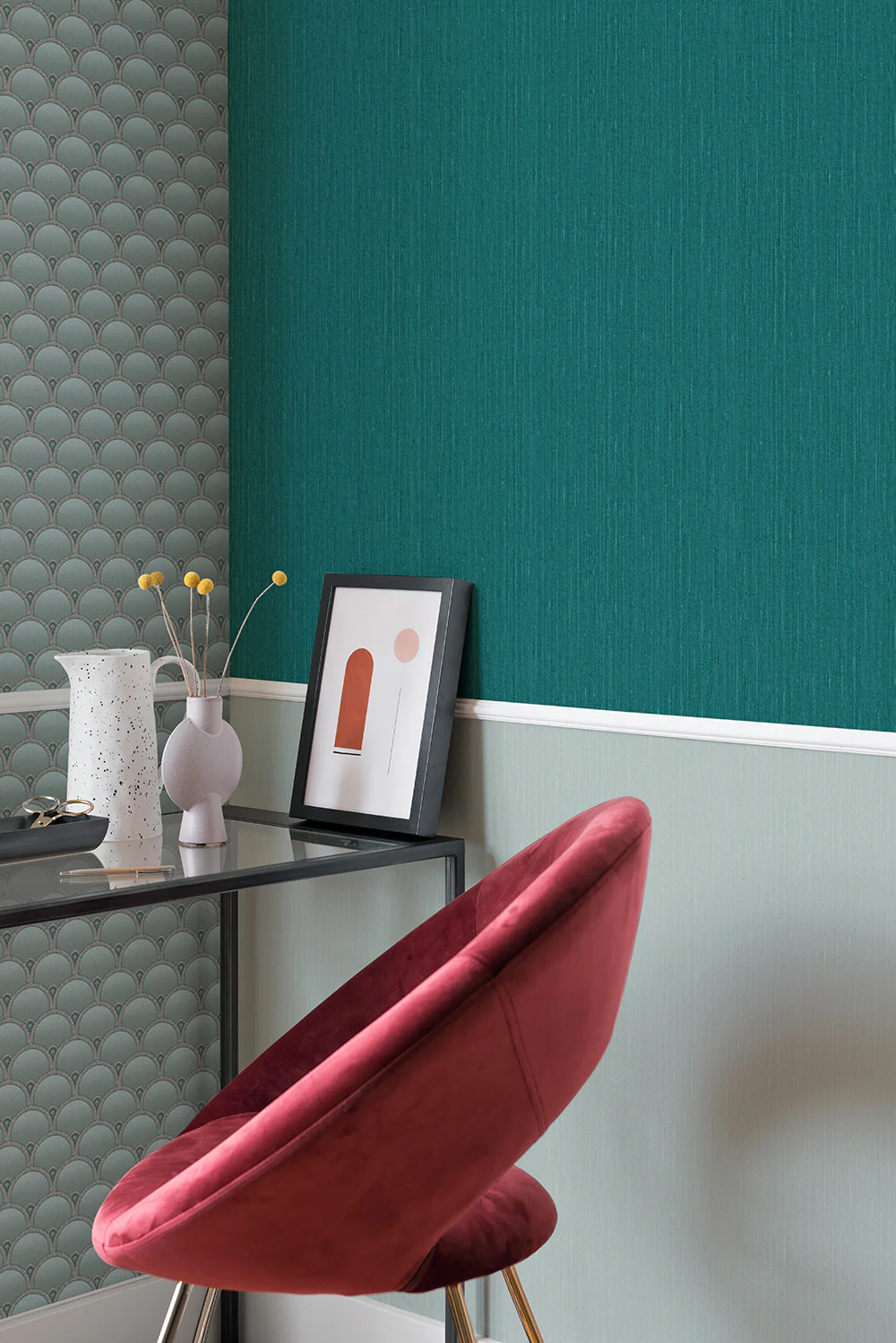 Colorful Silk Wallpaper - Green - Image 3
