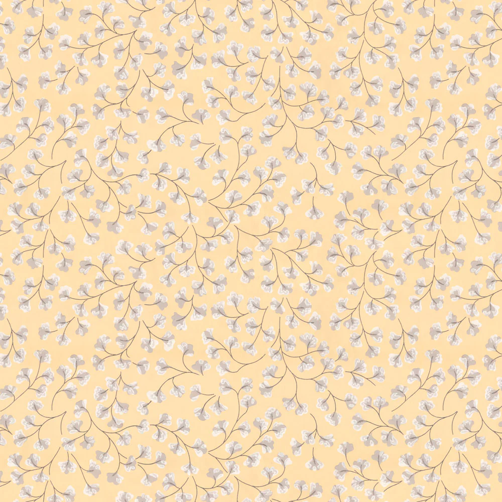 Cream Florets Wallpaper