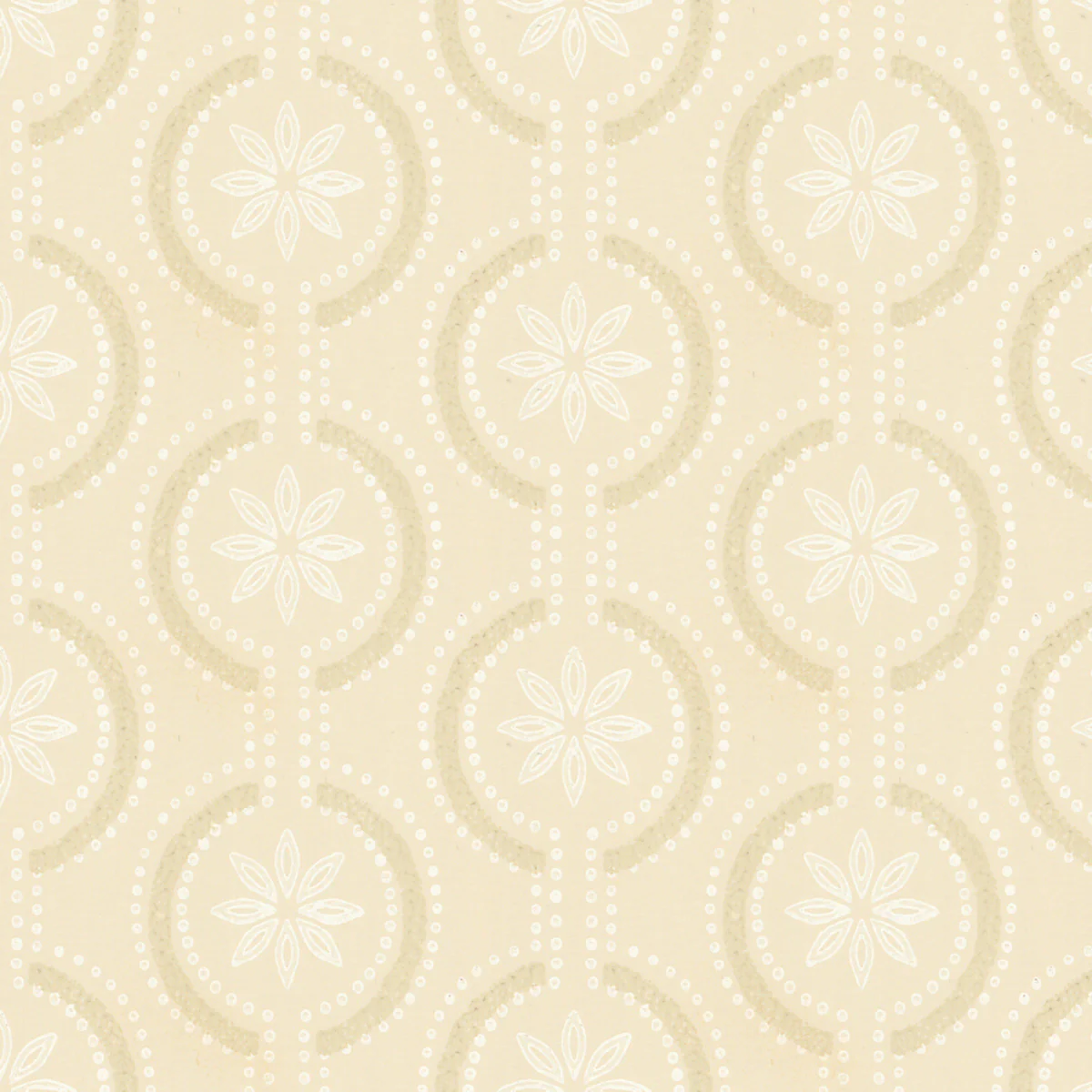 Cream Medallions Wallpaper