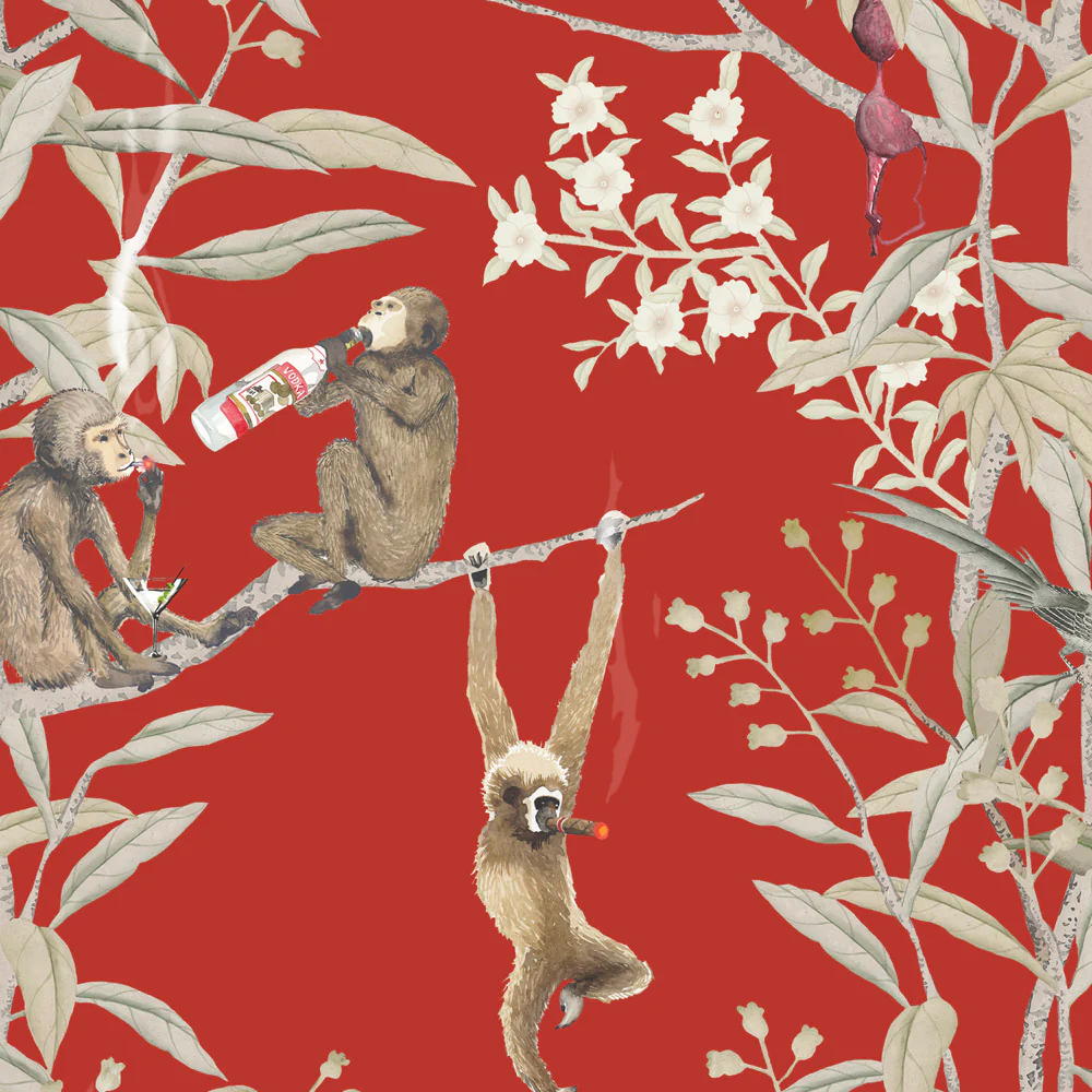 Drunk Monkeys Wallpaper - Image 4