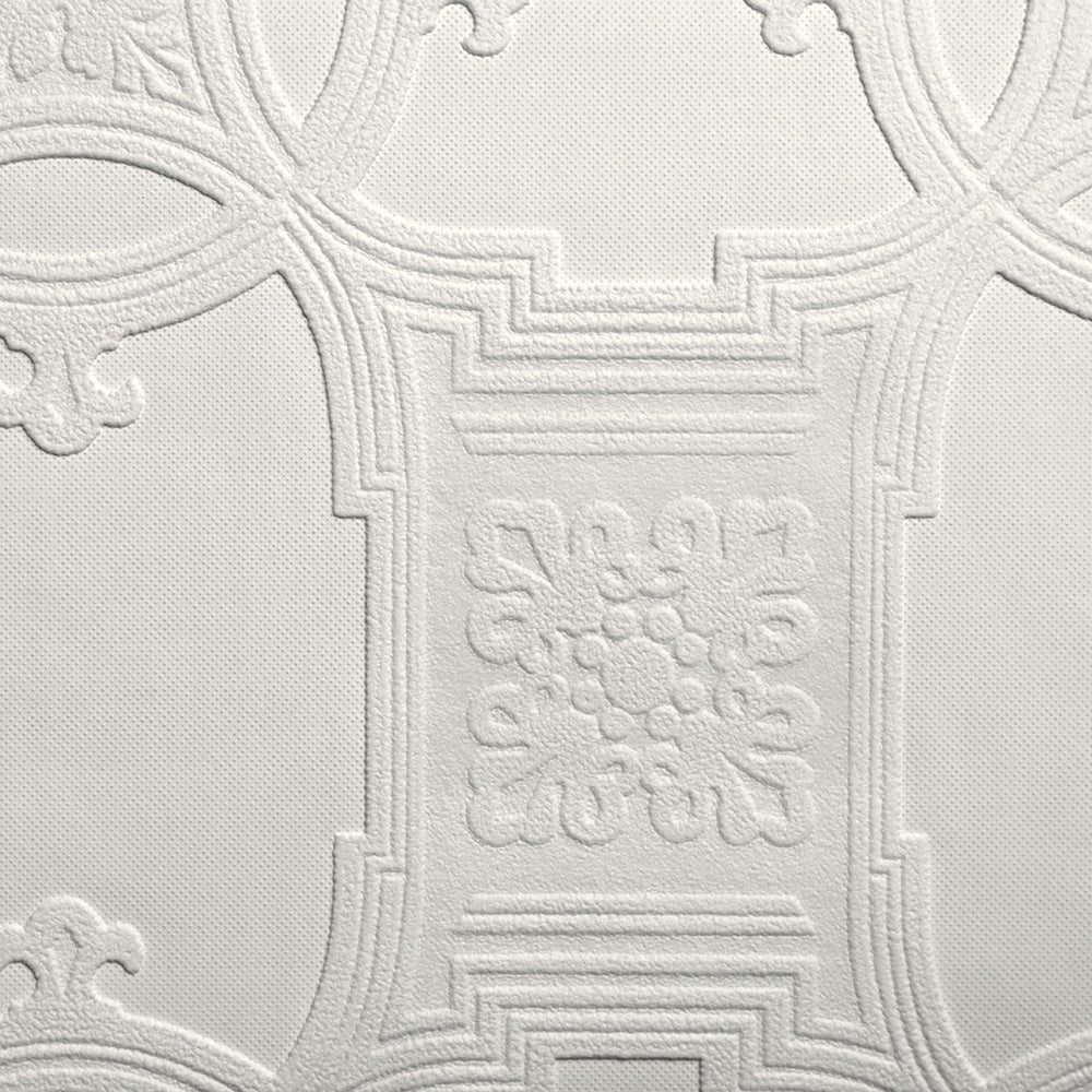 Early Victorian Paintable Embossed Wallpaper