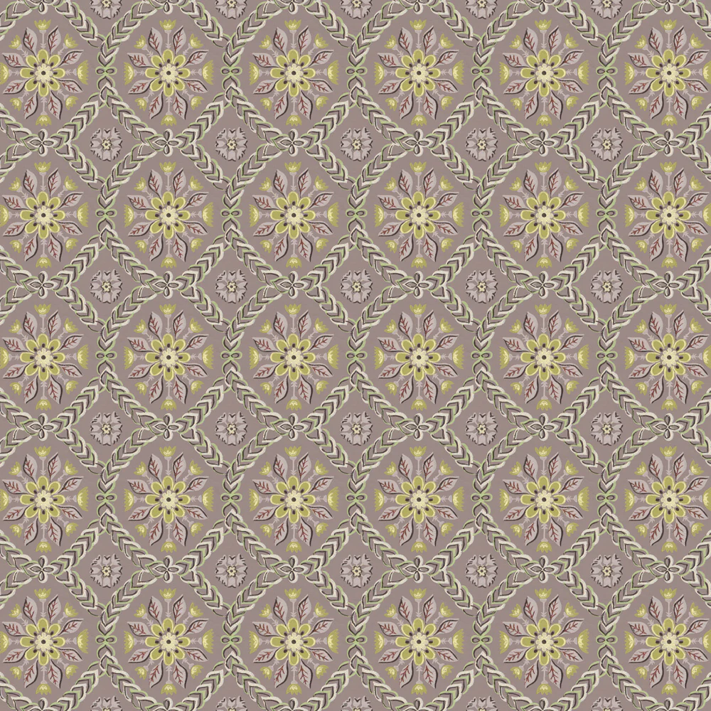 Floral Crest Wallpaper