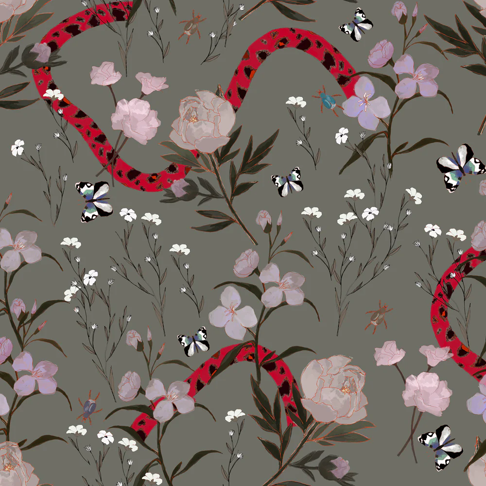 Flower and Serpent Wallpaper - Image 2