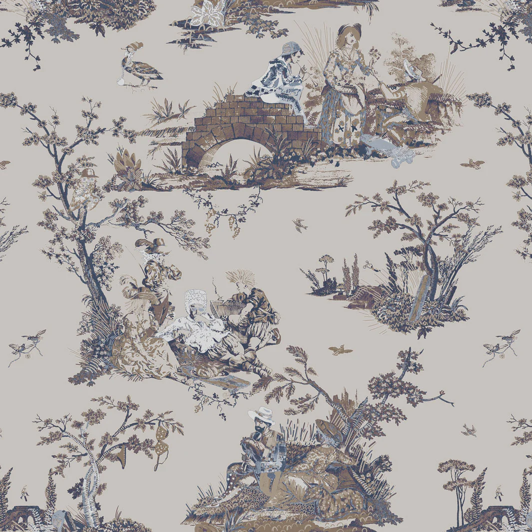 Flowerboy Toile Wallpaper - Image 4