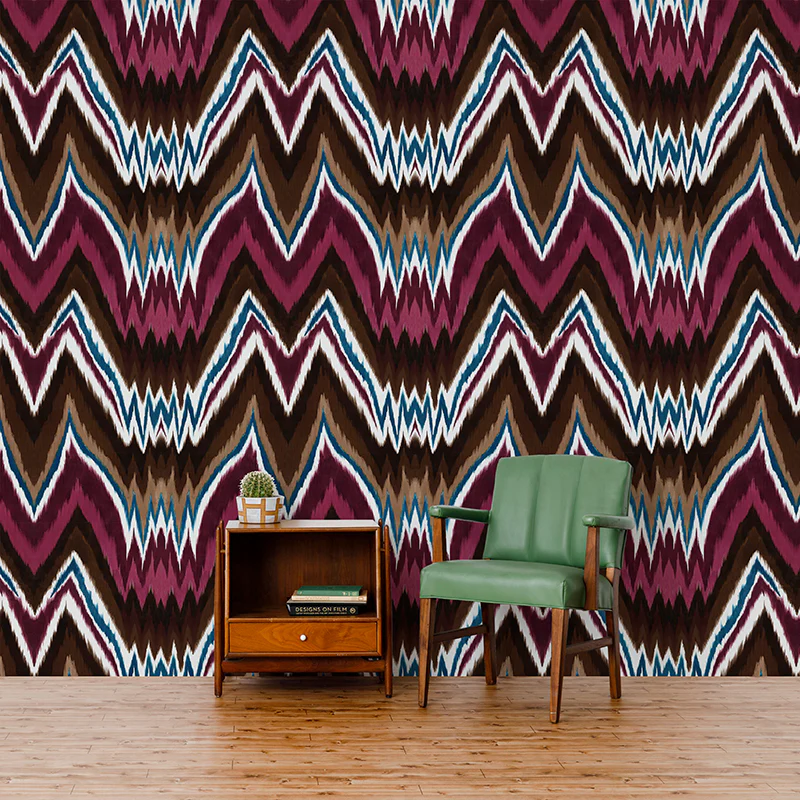 Glam Rock Ikat Wallpaper
