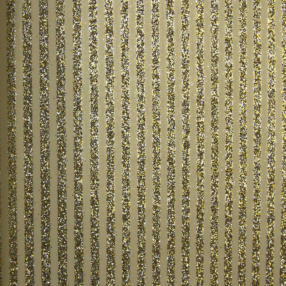 Gold Glitter Stripes Wallpaper