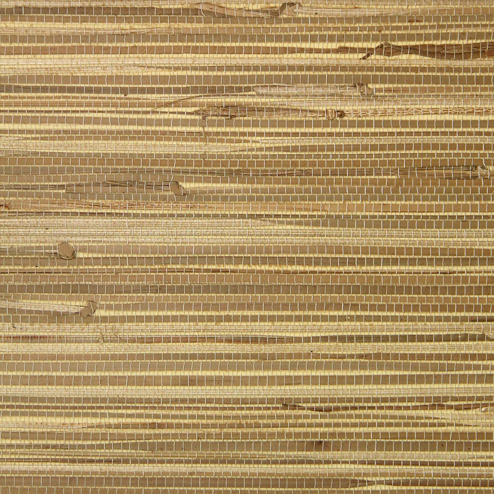 Grasscloth Wallpaper - Tan on Buttercream
