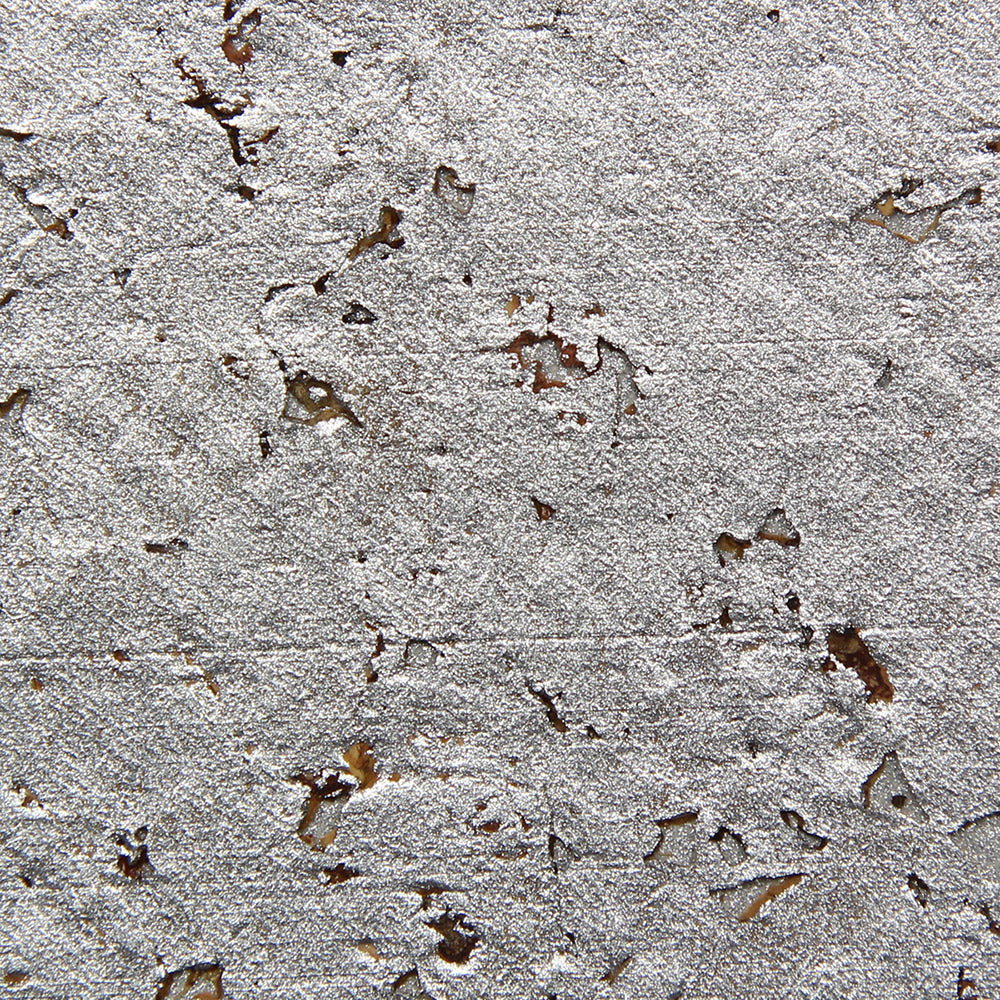 Gravel Cork Wallpaper - Silver