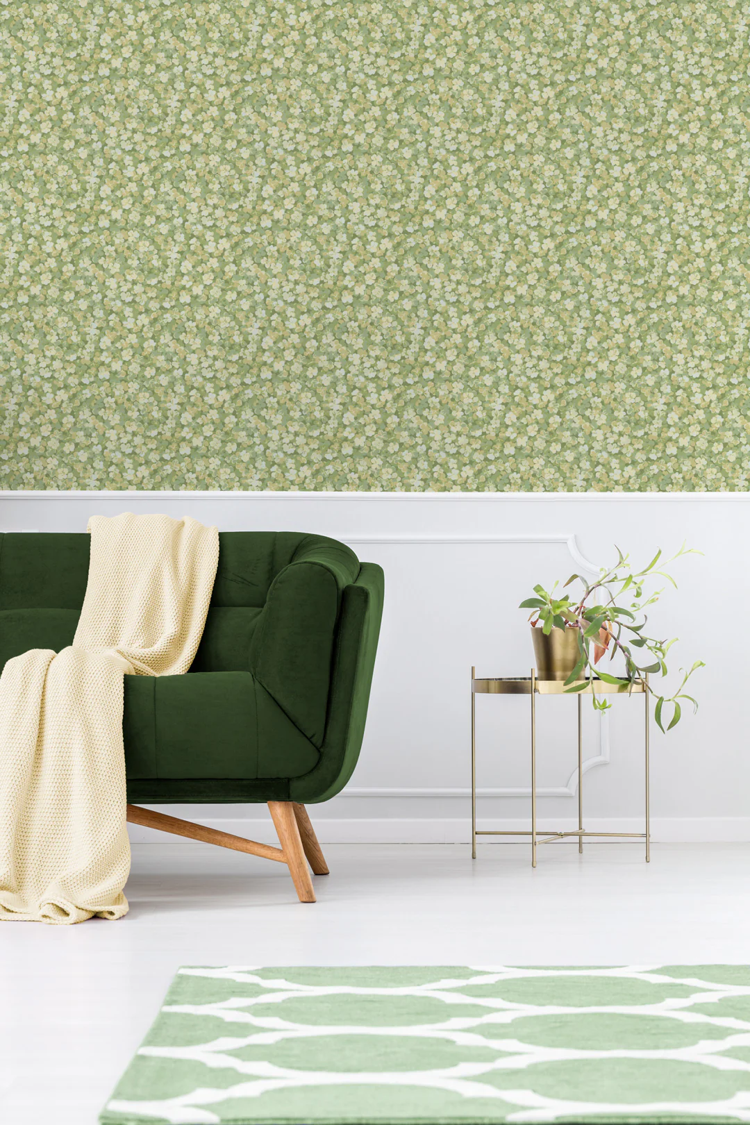 Green Floral Wallpaper - Image 2