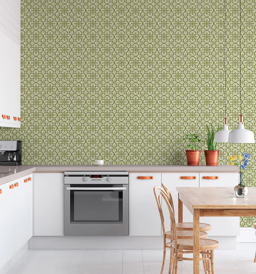 Green Lattice Wallpaper - Image 2