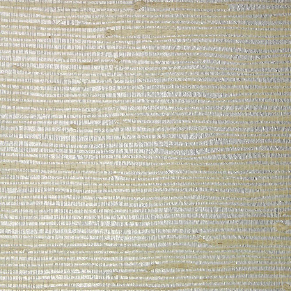 Heavy Jute Wallpaper - Ivory on Silver