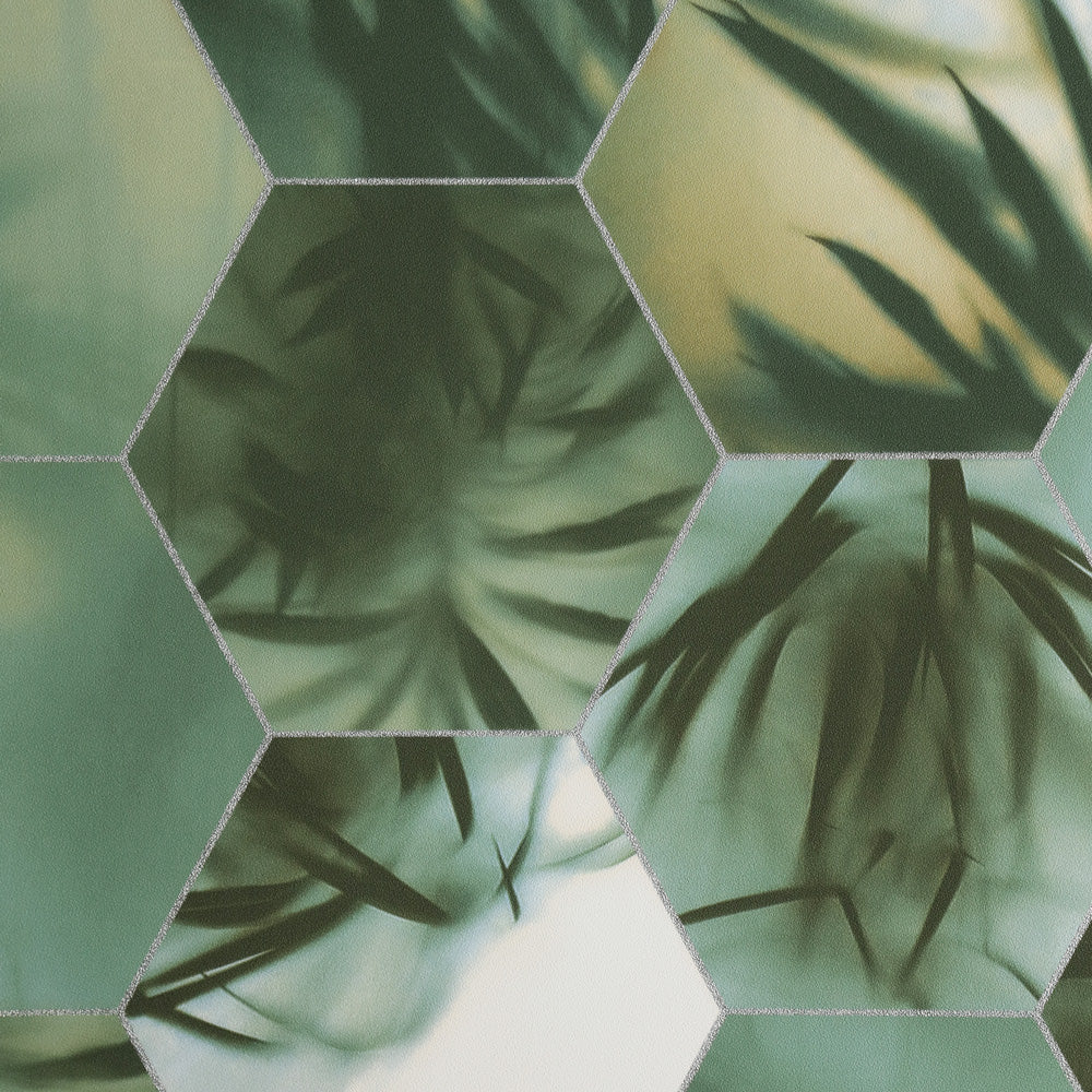 Hex Palm Wallpaper - Green