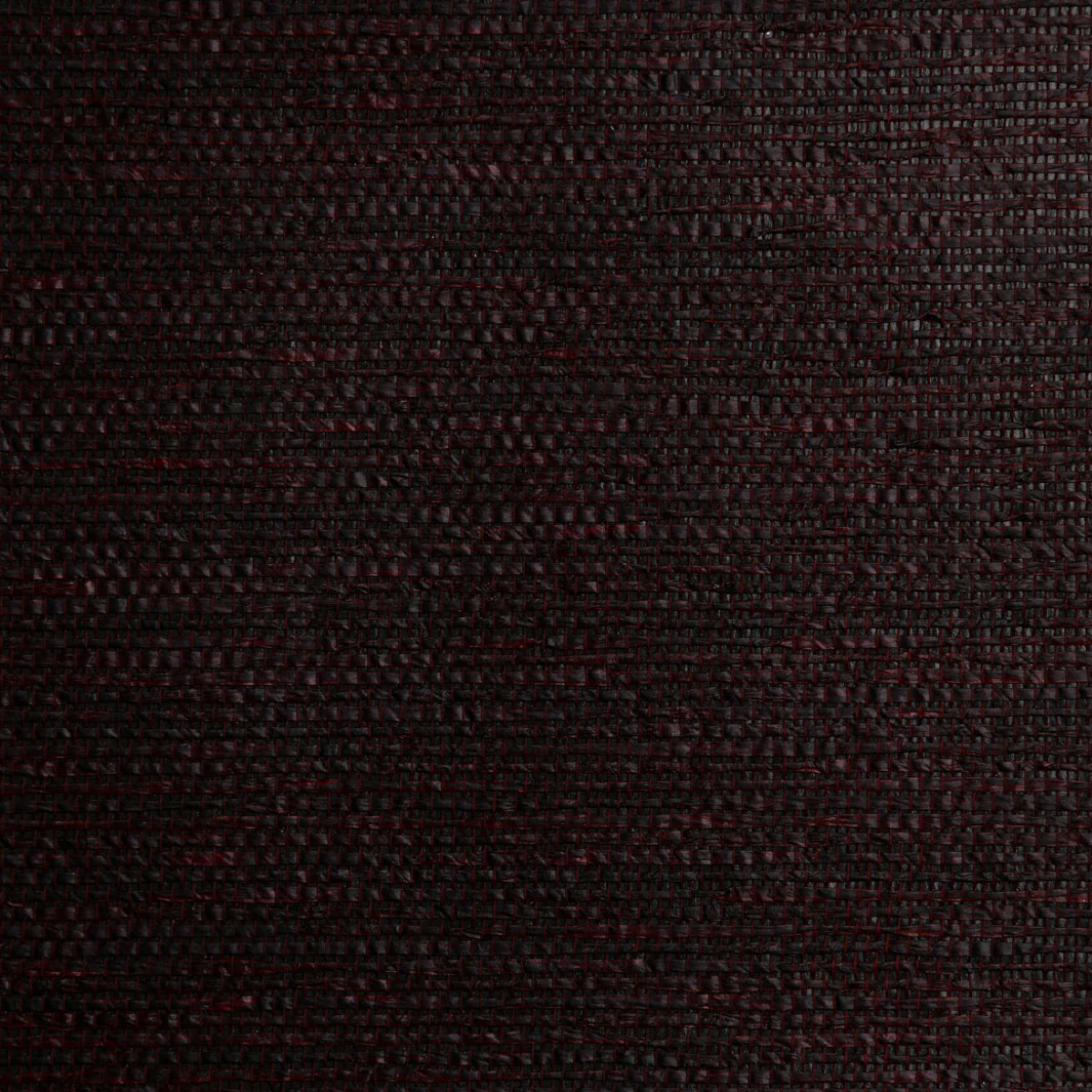 Japanese Paper Weave Wallpaper - Black Cherry