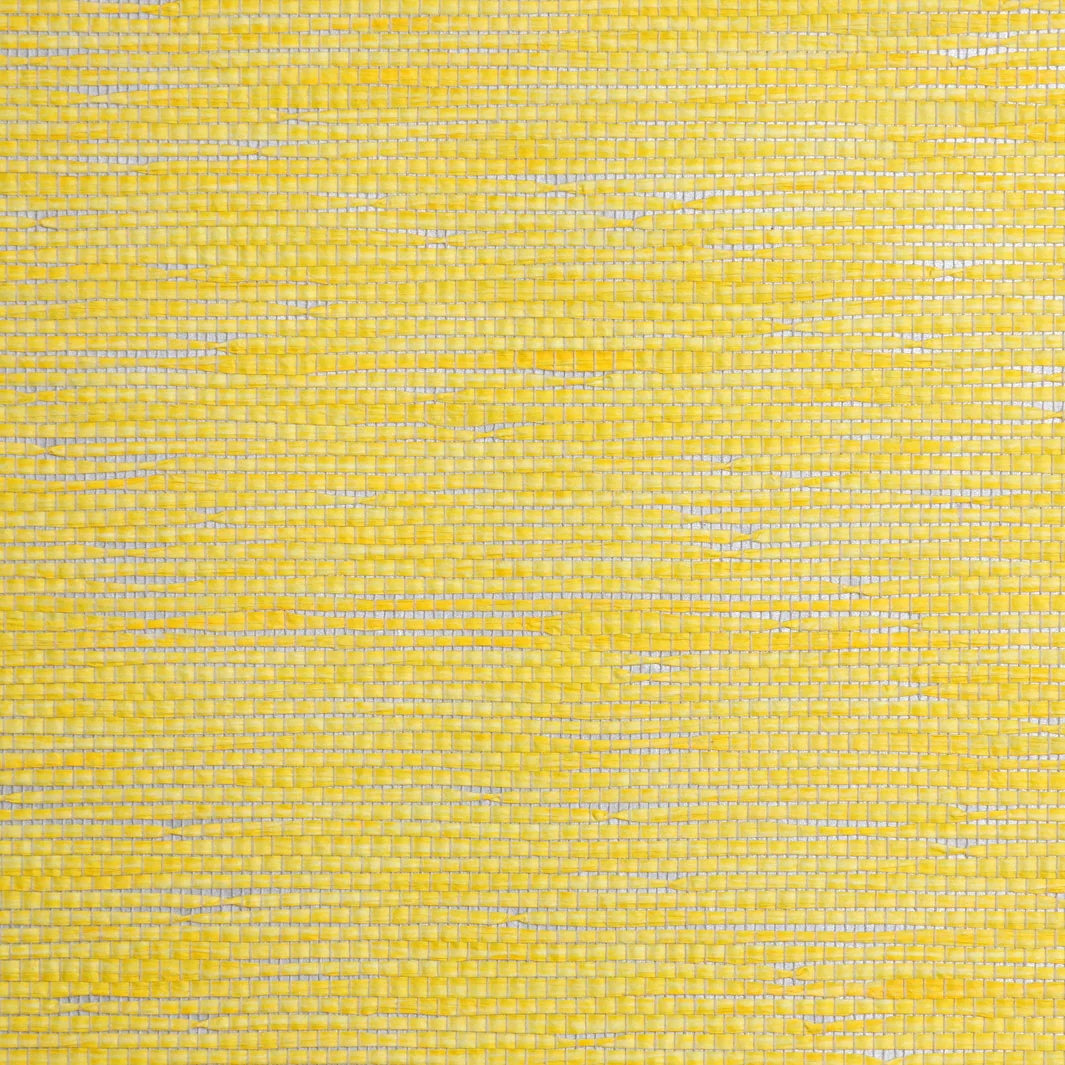 Japanese Paper Weave Wallpaper - Lemon