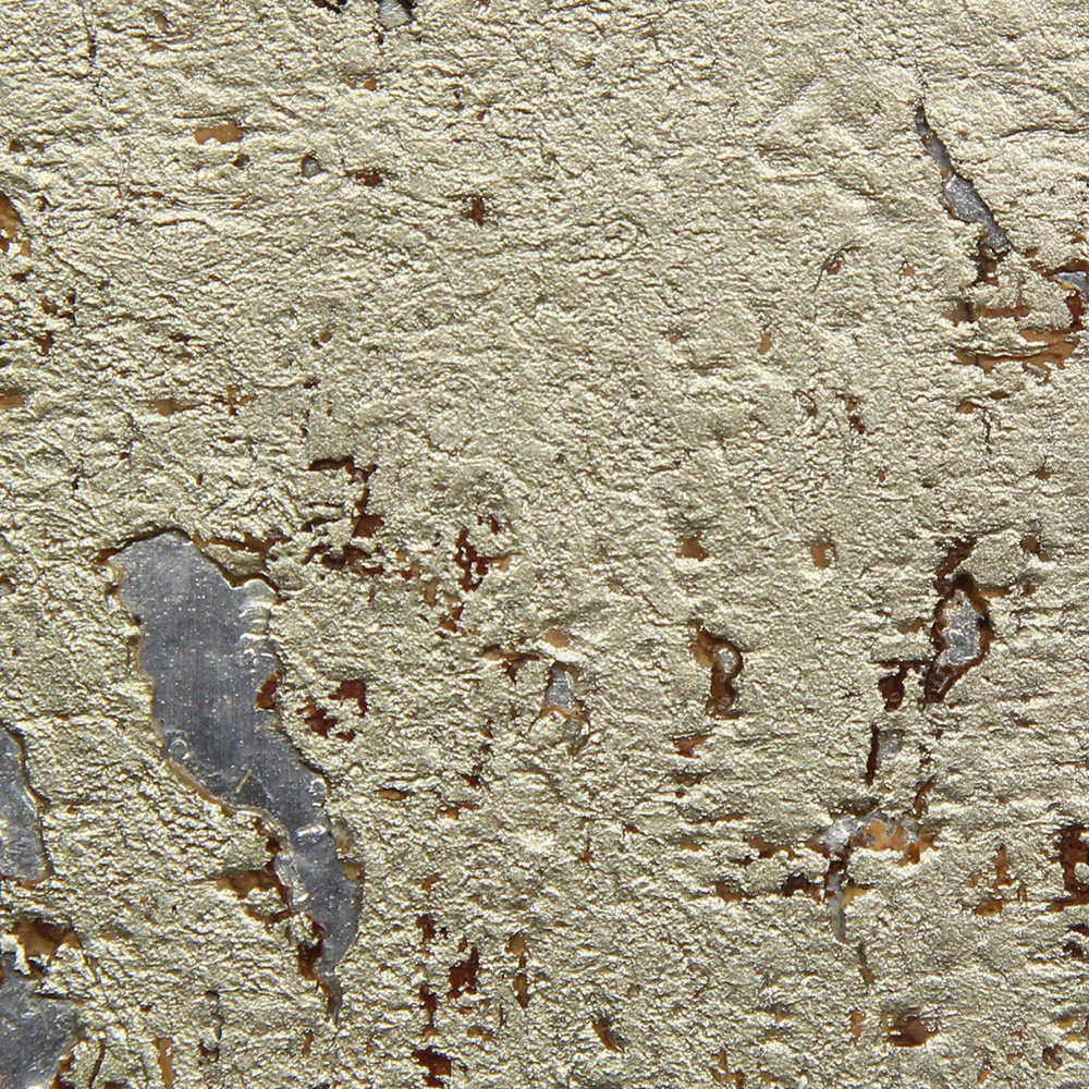 Metal Cork Wallpaper - White Gold