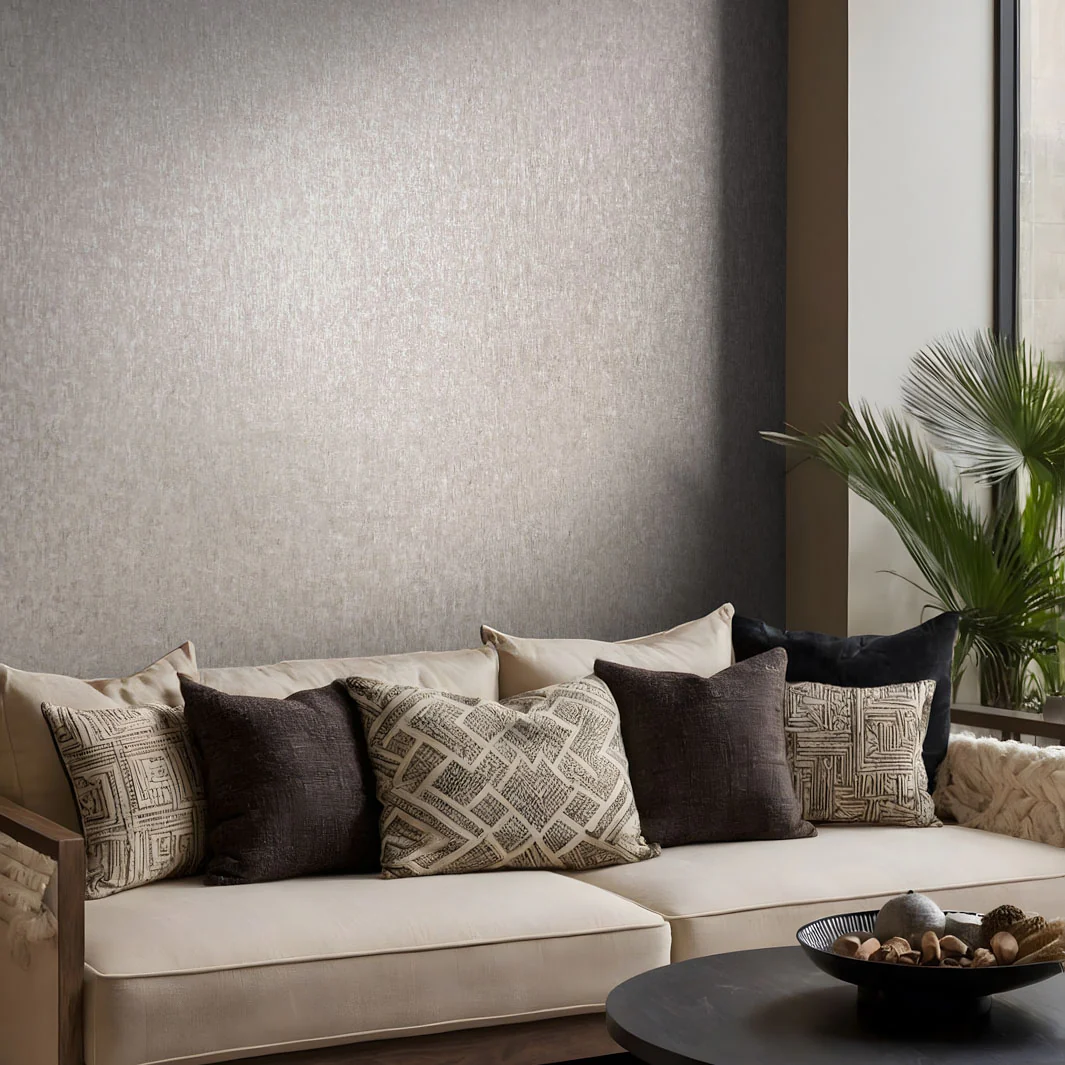 Nordic Linen Texture - Buff Wallpaper - Image 3