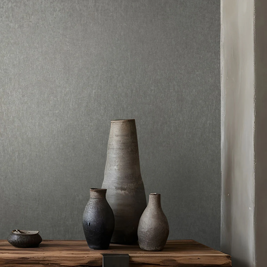 Nordic Linen Texture - Fjord Shadow Wallpaper - Image 3
