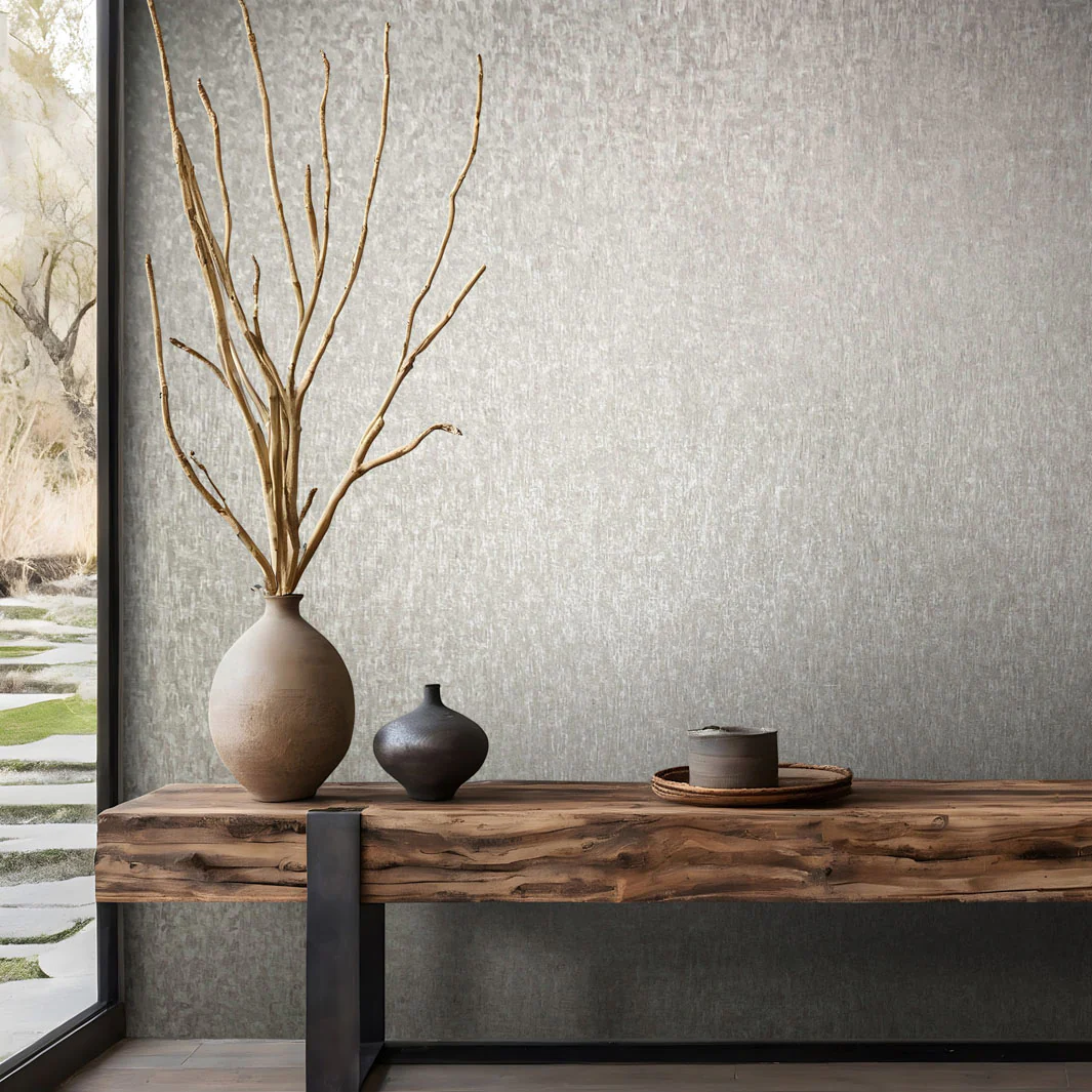 Nordic Linen Texture - Fjord Shadow Wallpaper - Image 4