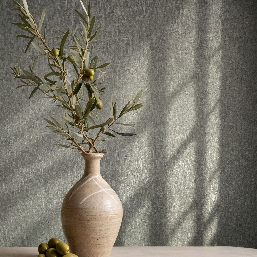 Nordic Linen Texture - Fjord Shadow Wallpaper - Image 5
