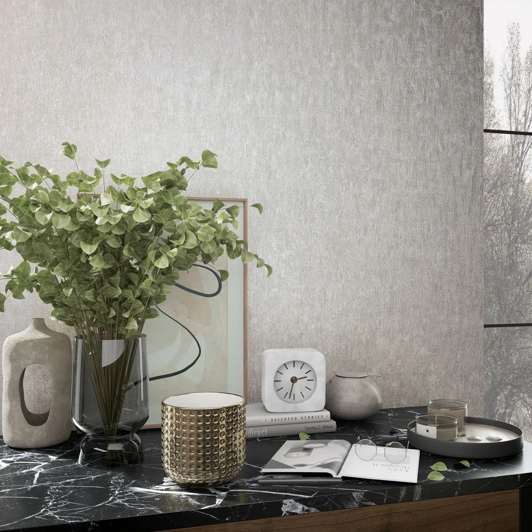 Nordic Linen Texture - Mist Grey Wallpaper - Image 3