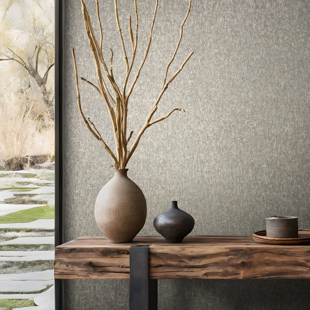 Nordic Linen Texture - Soft Taupe Wallpaper - Image 3