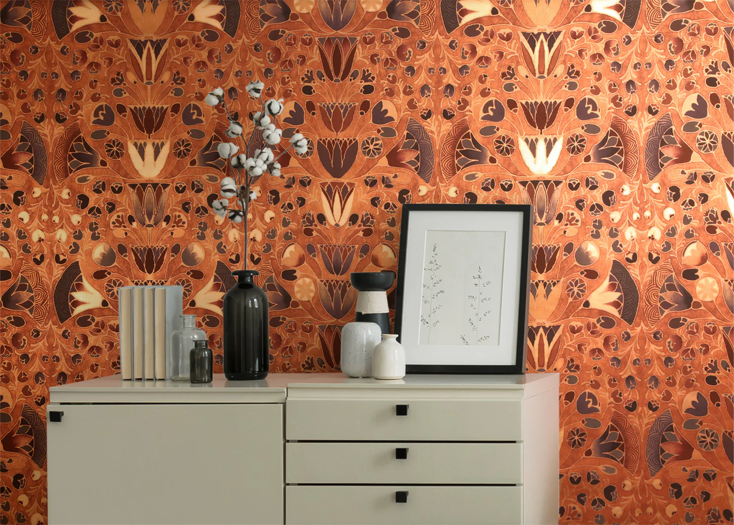 Ottoman Copper Leaf Wallpaper - Image 2