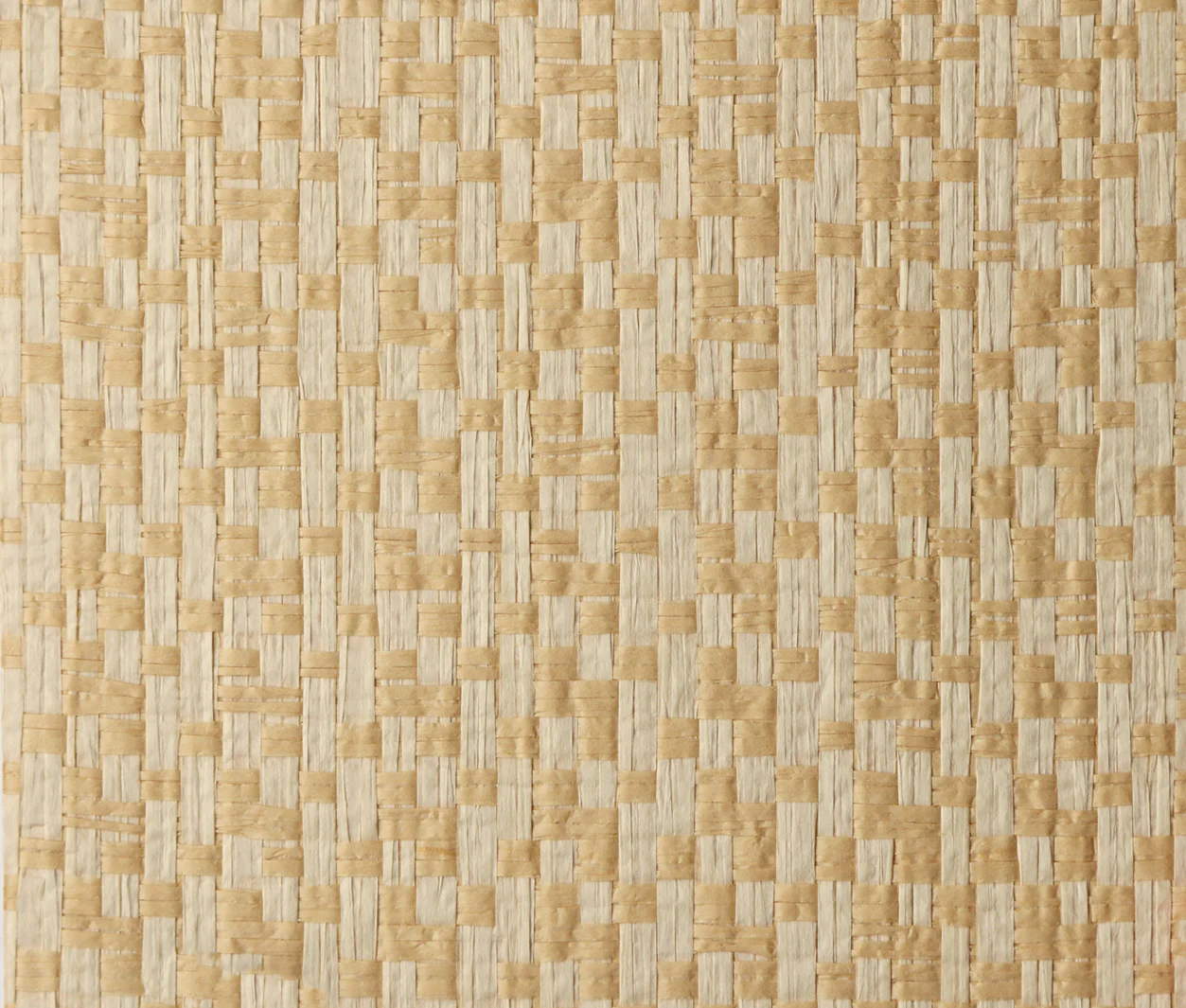 Peach & Ecru Weave Wallpaper