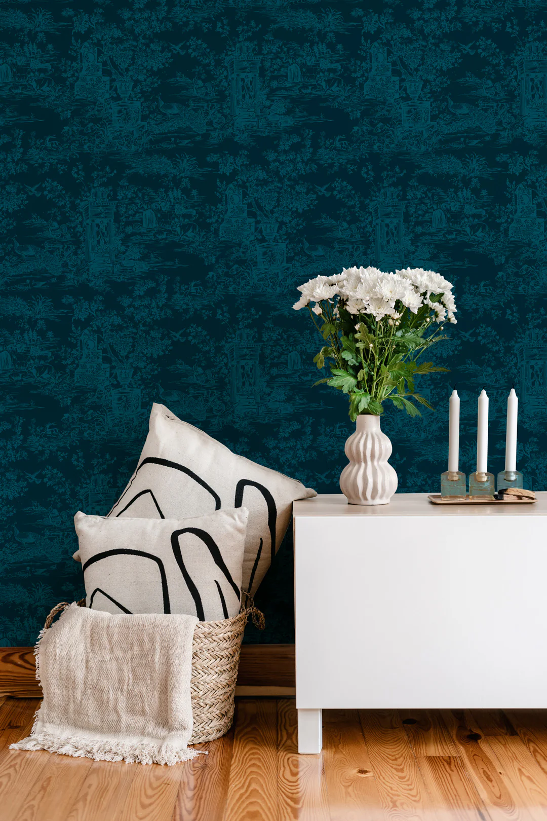 Peacock Toile Wallpaper - Image 2