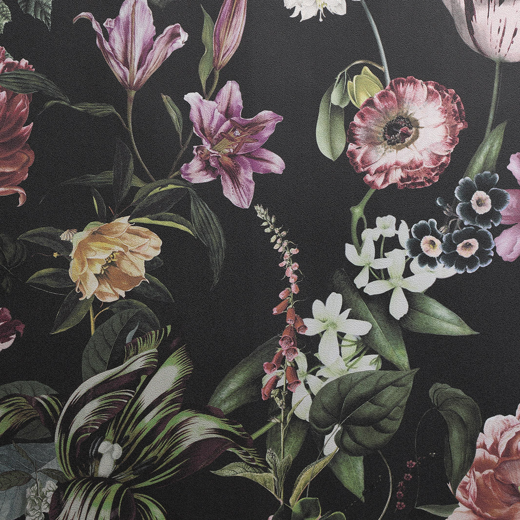 Perennial Garden - Ebony Wallpaper