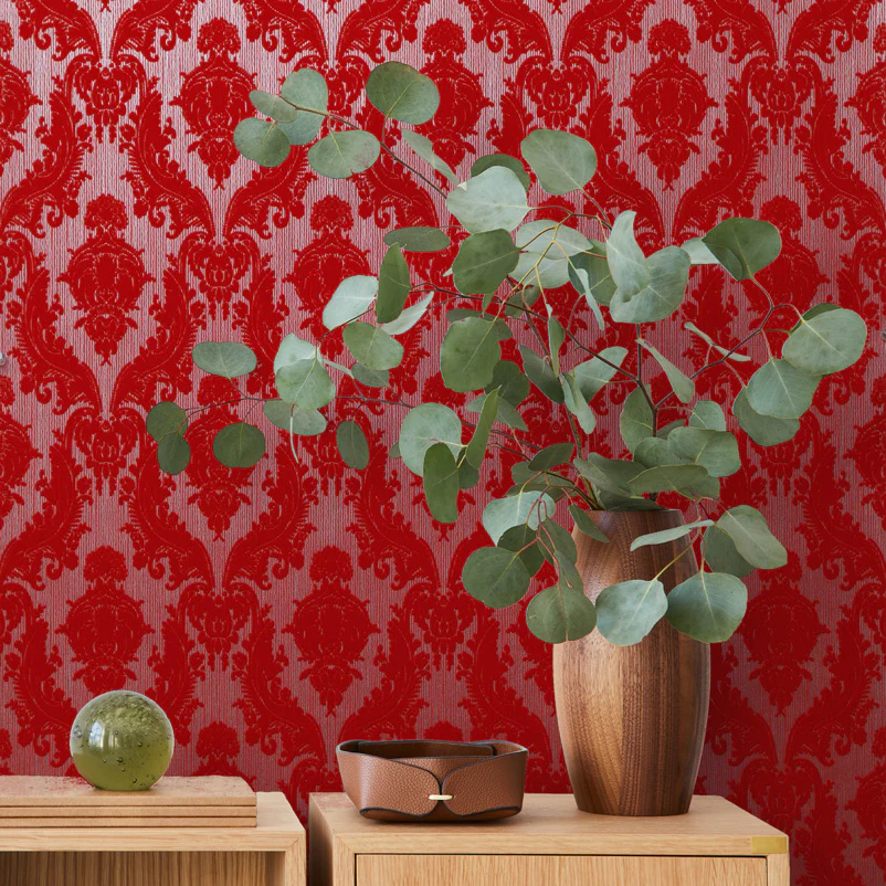 Petite Heirloom Flocked Wallpaper