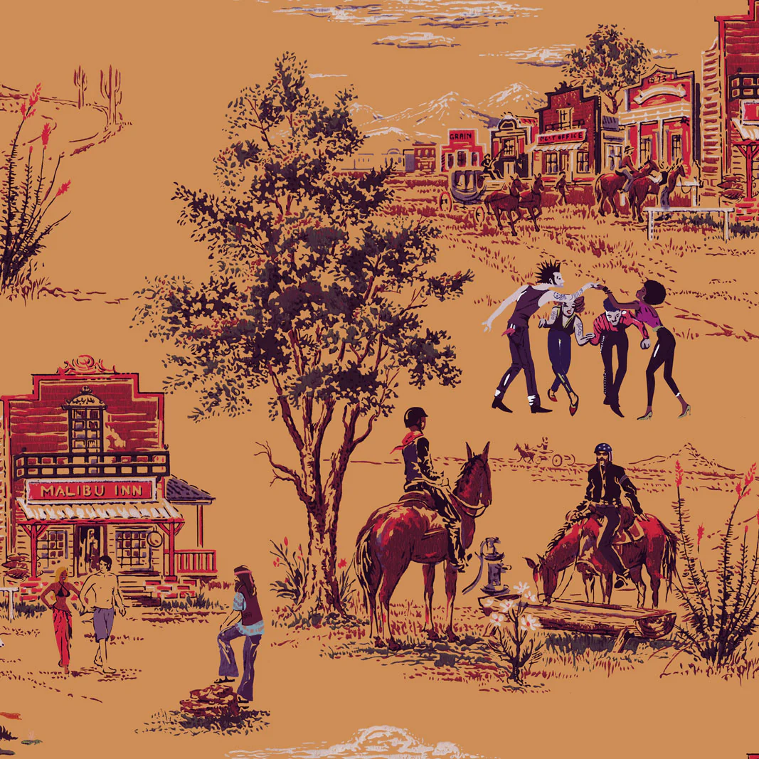Punk Rock Toile Wallpaper