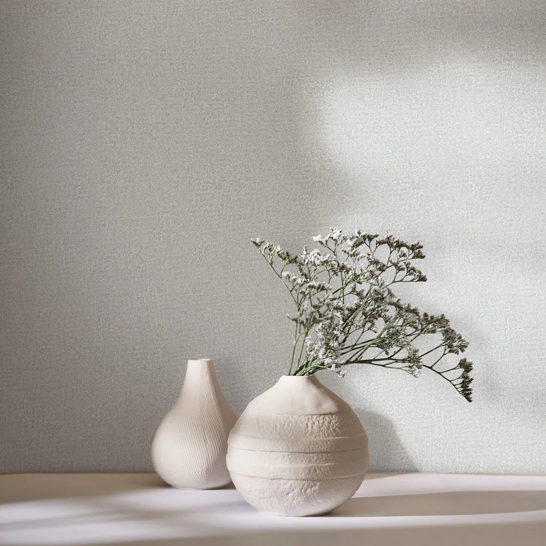 Quiet Veil - Moonlit Pewter Wallpaper - Image 4