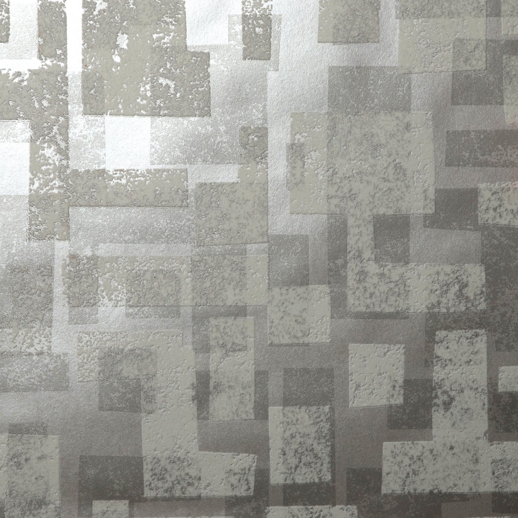 Retro Blocks Flocked Wallpaper - Image 4