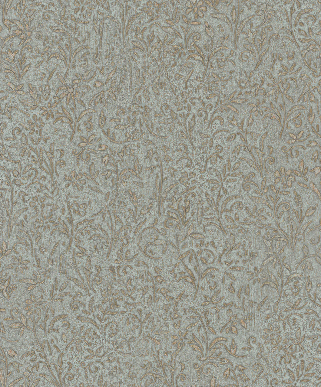 Ritual Bloom - Dusty Blue Wallpaper