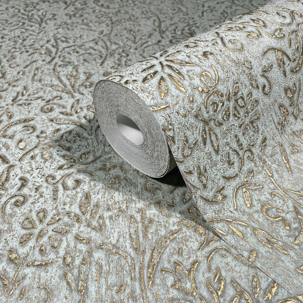 Ritual Bloom - Dusty Blue Wallpaper - Image 2