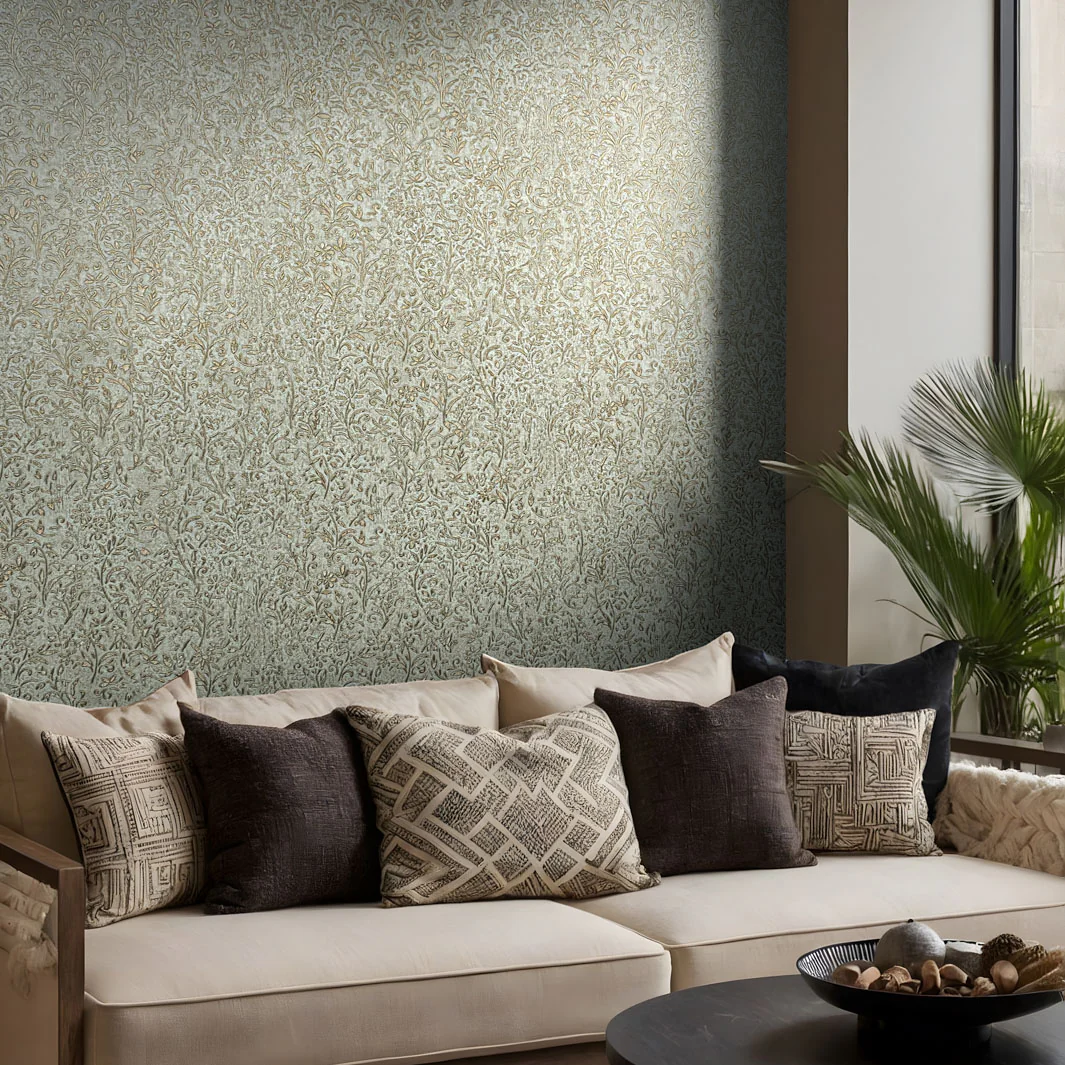 Ritual Bloom - Dusty Blue Wallpaper - Image 5