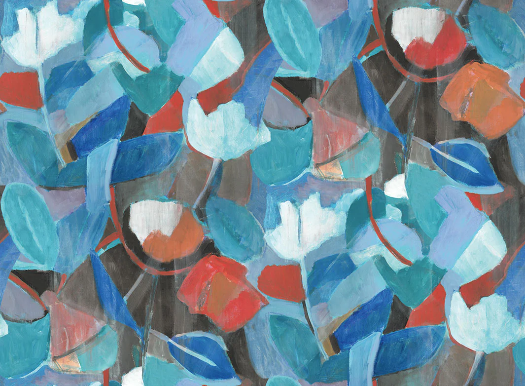 Siwa Blue Red Wallpaper