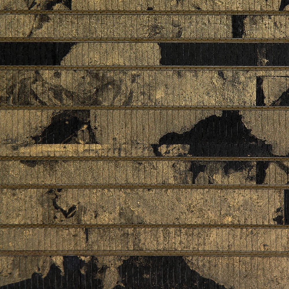 Spellbind | Gold and Black Paint Wallpaper