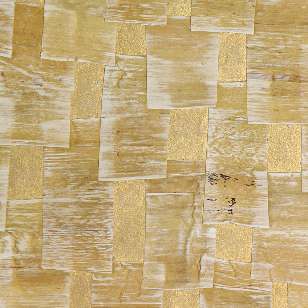 Spellbind | Gold White Water Hyacinth with Gap-Kan Paper Wallpaper