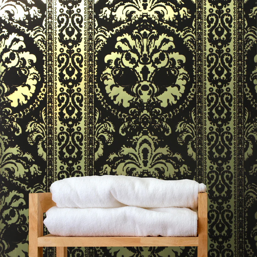 St. Moritz Flocked Wallpaper