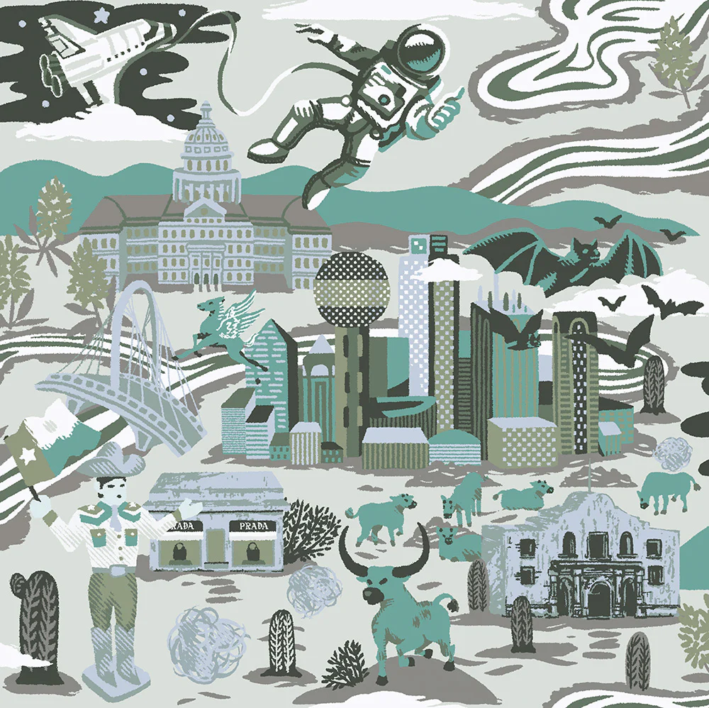 Texas Toile Wallpaper - Image 2