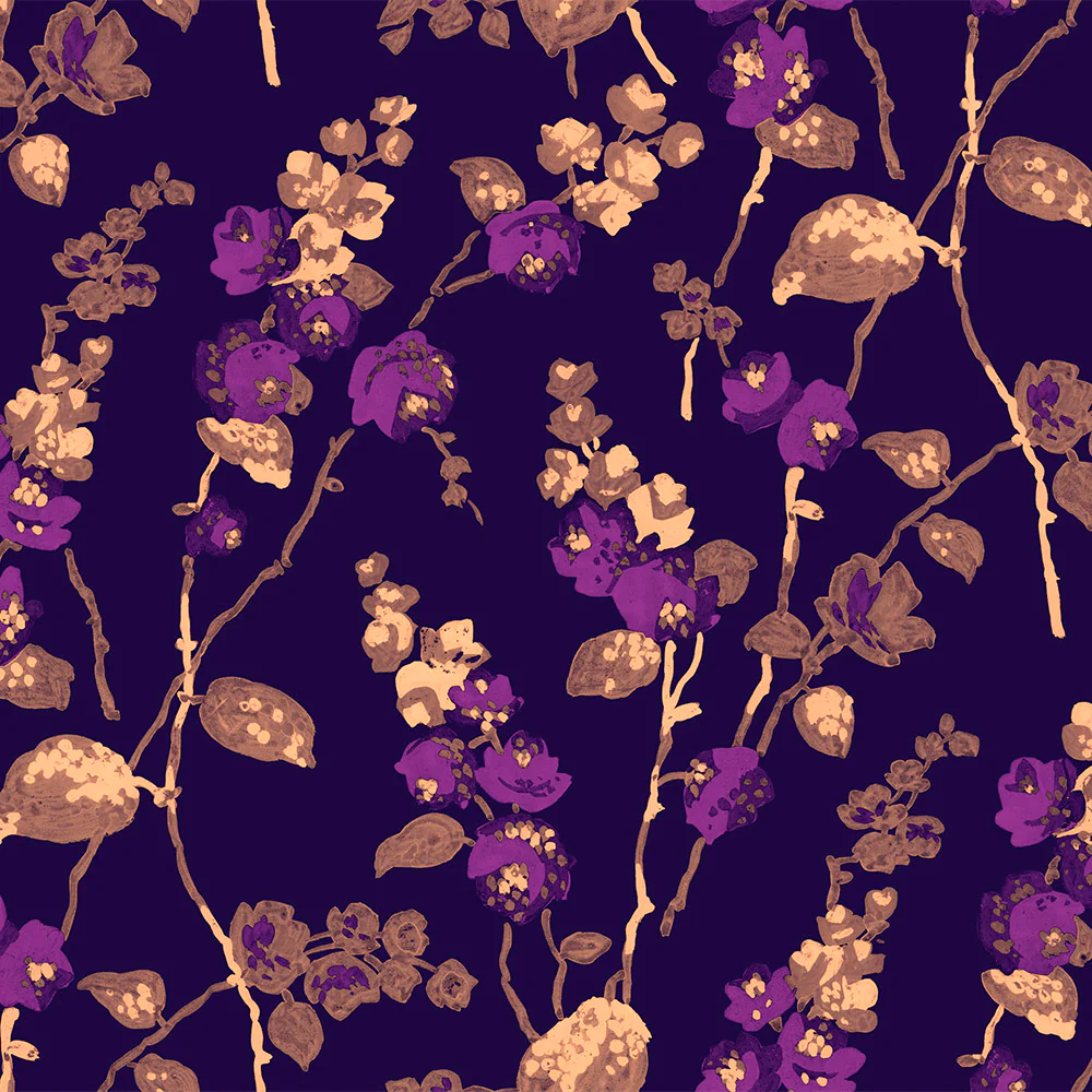 Twigs + Flowers Wallpaper