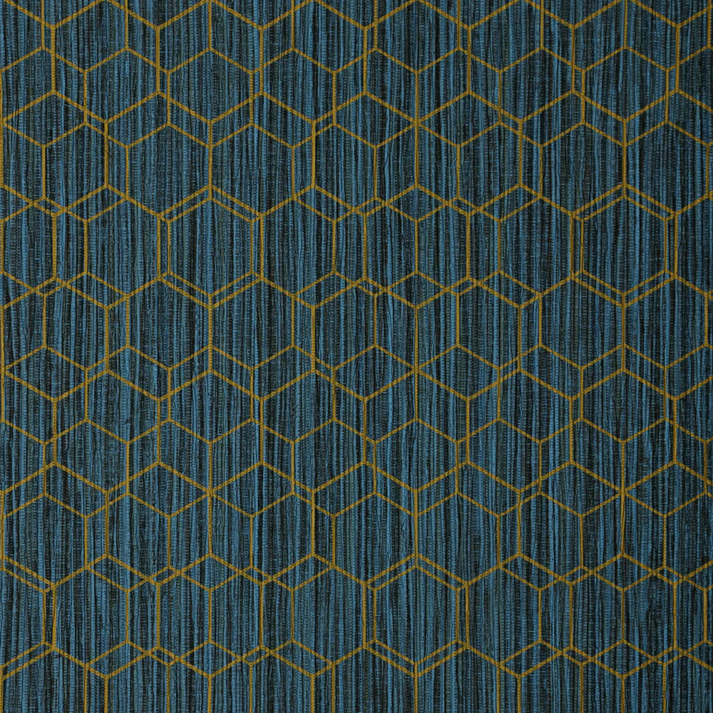 Wire Hex Wallpaper - Blue
