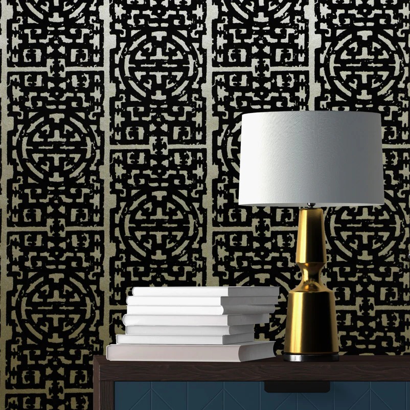 Zodiac Flocked Wallpaper